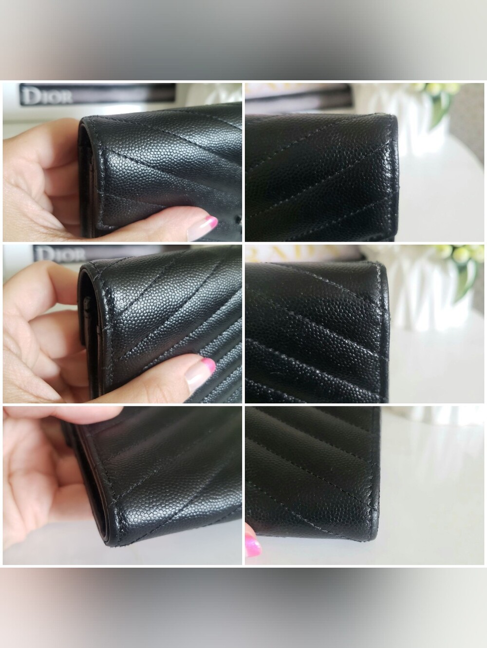 Authentic Pre-owned Yves Saint Laurent Grain De Poudre Envelope Wallet - Picture 11 of 15